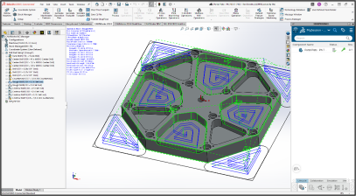 CAM programming session inside 3DEXPERIENCE SOLIDWORKS