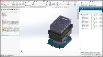 CAMWorks toolpath simulation and verification view